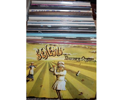 A collection of assorted long-playing records, to include; Genesis Nursery Cryme, ELO Discovery, Supertramp, Mike Oldfield Pl