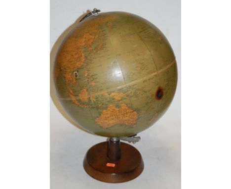 A Phillips Challenge terrestrial globe, scale 1.37 by George Phillip & Sons Ltd, 32 Fleet Street, London, dated 1958