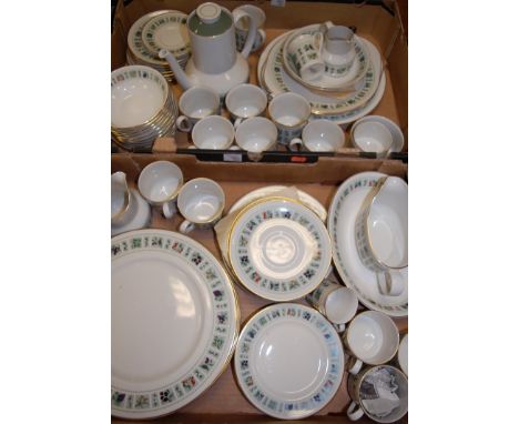 Two boxes of Royal Doulton fine china in the Tapestry pattern