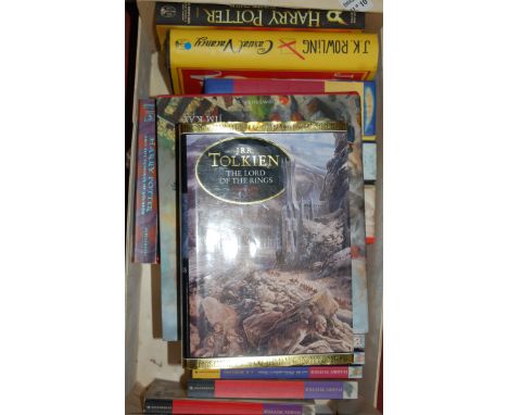 A box of miscellaneous children's books to include; J K Rowling's Harry Potter, J R R Tolkien's Lord of the Rings illustrated