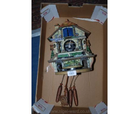 A Resin Cuckoo style Clock depicting the flying scotsman.