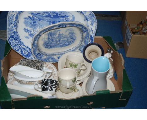 A quantity of china including Carlton ware Cup on stand, Poole ''Country Lane'' part Teaset, fruit bowls and Tea Plates, four