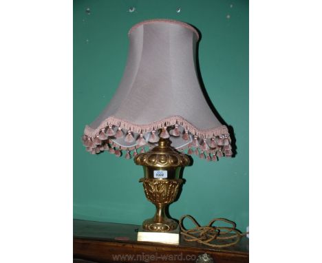 A Brass Lamp and shade