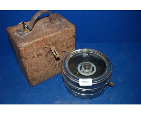 A wooden case Toulet Pigeon Clock. 