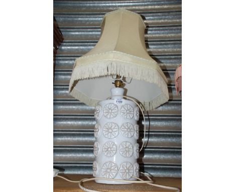 A Studio pottery Lamp Base and shade