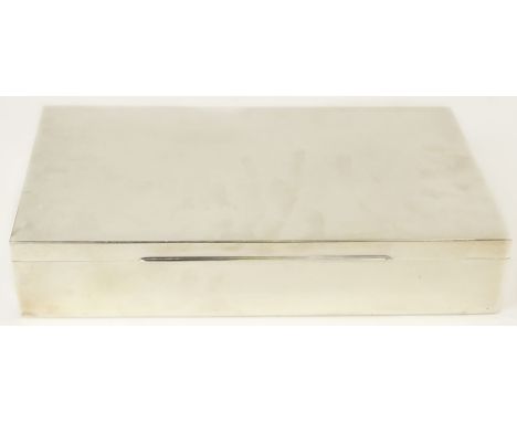 Large Sterling Silver Box. Wood Lined. Signed Sterling 925. Inscribed: To My Great Friend Max Low, (Unknown signature) Novemb