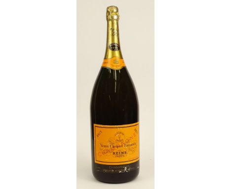 Vintage Veuve Clicquot Brut Yellow Label (6 Liter) Champagne Bottle, Unopened. Bicentenair 1772-1972. Wear to Label and Foil.