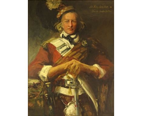 Early 20th Century Oil on Panel, Portrait of a Scot, "Sir John Soonclear, Over the Border ye ken". Unsigned. Titled Upper Rig