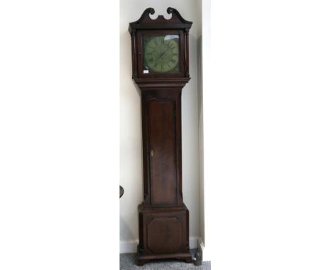 A Mahogany Thirty Hour Longcase Clock, signed Foster, WTHaven, circa 1780, swan neck pediment, mahogany crossbanded trunk doo