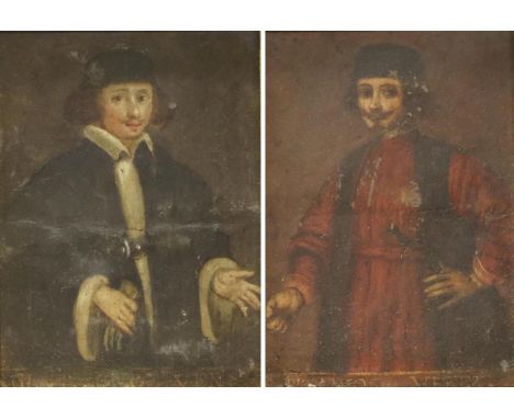 Style of Rembrandt van Rijn (1606-1669) Dutch Portrait of a gentleman, half length, standing wearing a black cloak and hat wi