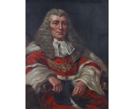 British School (19th century)  Portrait of Charles Abbot Lord Tenterden (1762-1832) seated wearing peers robes Oil on canvas,