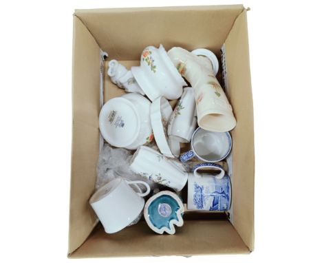 BOX LOT TO INCLUDE AYNSLEY, DOULTON AND SPODE