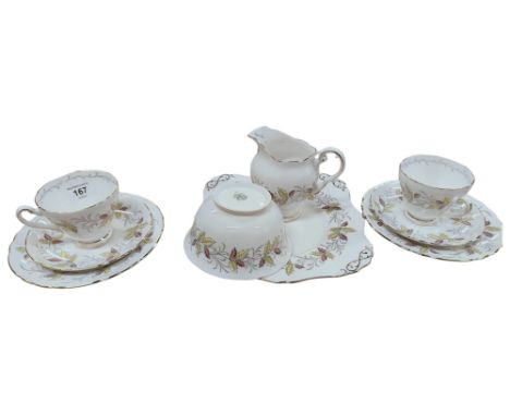 VINTAGE TUSCAN FLORAL CHINA TEA SET