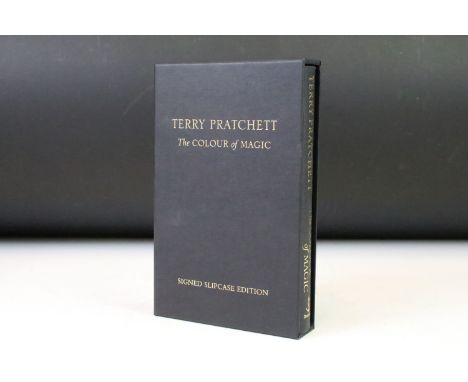 Book - Terry Pratchett - The Colour of Magic, limited edition hardback edition within slipcase, signed by the author, numbere
