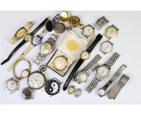 A collection of vintage and contemporary ladies and gents wristwatches to include Tissot, Rotary and Lorus examples together 