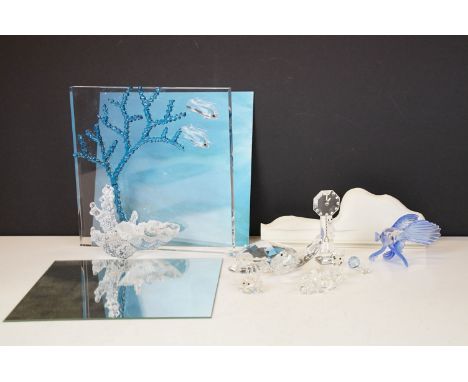 Swarovski Trilogy presentation, Eternity from The Wonders Of The Sea Series (2006, approx 20cm high, showing damage); togethe