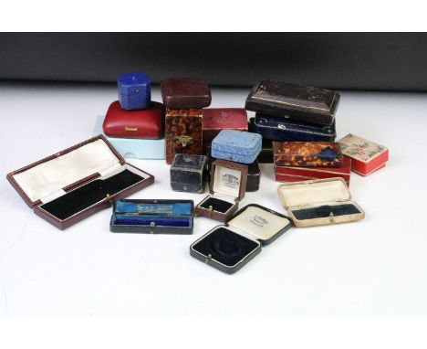 A collection of vintage jewellery retailers display boxes for rings, bracelets, necklaces....etc. 