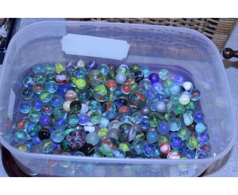 A tub of vintage marbles, postage unavailable 