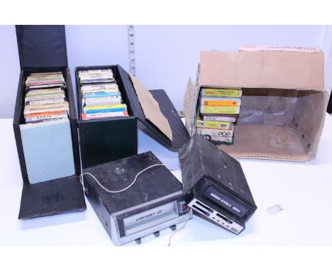 A large job lot of vintage 8-track cassette tapes 