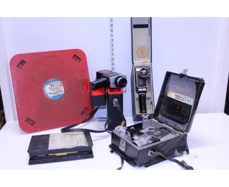 A job lot of assorted vintage Cine camera equipment 