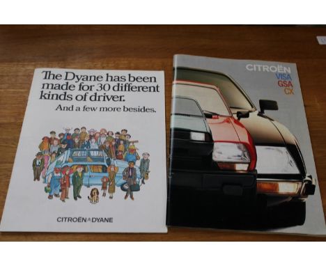 Two pieces of vintage Citroen car advertising ephemera 