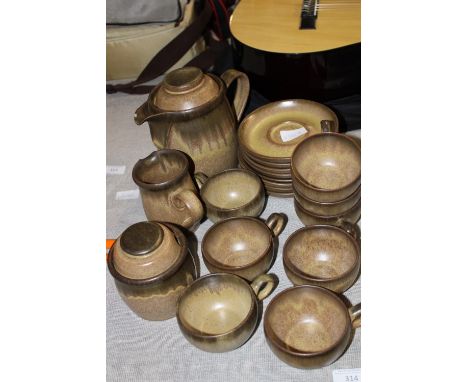 A vintage Denby coffee service 