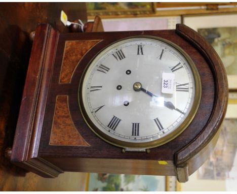 A 19th century-style mahogany and walnut dome shaped mantle clock with Roman numerals, circular dial with a Gustav Becker mec
