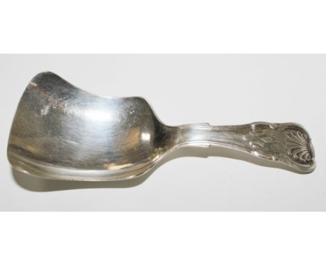 A Georgian silver tea caddy spoon, Birmingham 1831, 11g