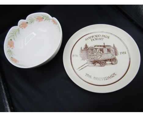 Poole pottery bowl and Sandford Park plate