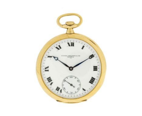 Patek Philippe &amp	 Cie	 montre de poche en or 750Signée Patek Philippe Cie	 n°mouvement 184445	 n°boîte501376	 1910-1920Méc