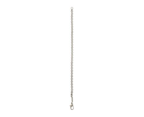 Chopard	 bracelet en or gris 750 à maille jaseron	 signé	 long. 20 cm	 16g