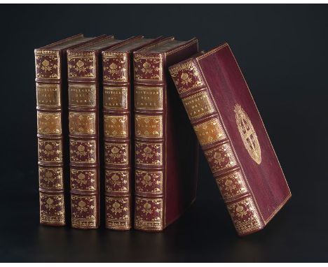 [BRUYS (Albert)]. Histoire des Papes	 depuis Saint-Pierre jusqu'à Benoît XIII. La Haye	 Scheurleer	 1732-1734.&nbsp	5 vol. in