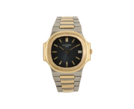 Patek Philippe	 Nautilus	&nbsp	montre-bracelet acier et or &nbsp	automatique&nbsp	Signée Patek Philippe	 réf. 3800/1	 n°mouve