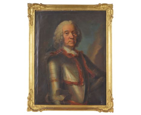 Jakob Emanuel Handmann&nbsp	(1718-1781)	 Portrait de Mr Fontanière de Lavabre	 huile sur toile	 signée et datée 1762 au verso