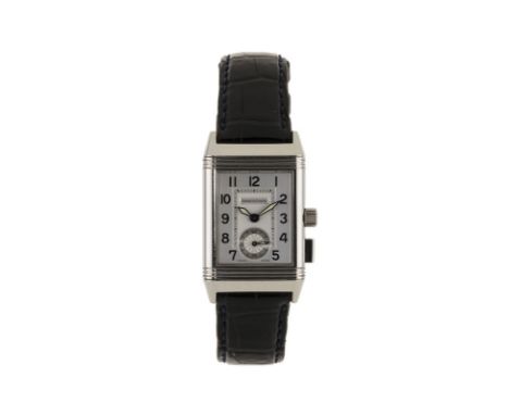 Jaeger-LeCoultre, Reverso Memory,&nbsp,montre en acier 2 cadrans réversibles avec compteur des minutes retour en volSignée Ja
