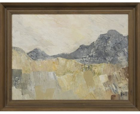 * ATTRIBUTED TO KYFFIN WILLIAMS RA (BRITISH 1918 - 2006), DISUSED QUARRY, NANTLLE oil on board, initialled 'K W', titled labe