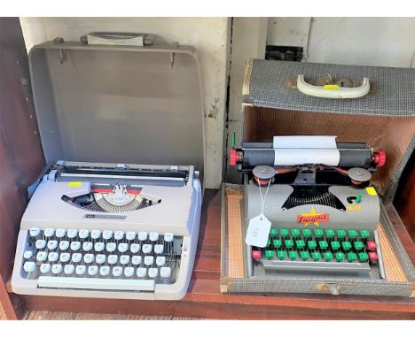 A Lilliput typewriter and a Westminster typewriter 