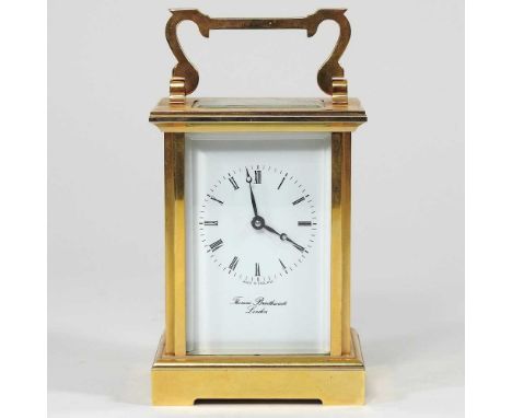 A modern brass cased carriage clock