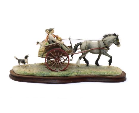 Border Fine Arts 'Market Day', model no. JH27 by Elizabeth MacAllister 298 / 950, 49cm longCondition report: Man has finger a