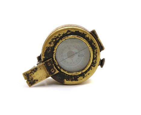 A World War II MK III British Military Compass, marked E.A.C. No B 256345 1944 MKIII to base, together with a framed set of s
