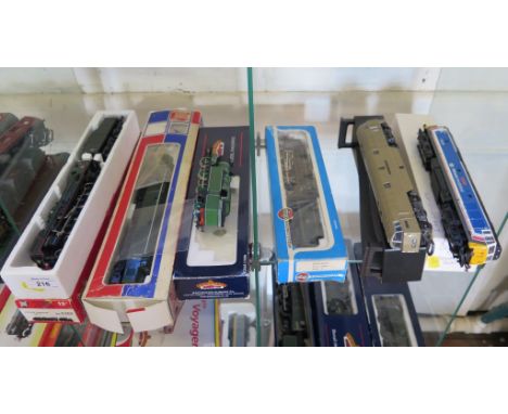 HO Gauge locomotives: Two Lima diesels; Airfix Royal Scot and LNER tank; Jouef 8260 4-8-2 SNCF locomotive and tender 241P and