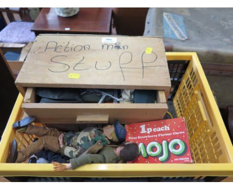 Two 'Talking' Action Man figures, another Action Man figure and a large variety of accessories