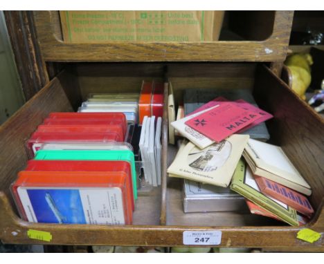 Sixteen packs of Top Trumps and Star Trumps cards, various photographs and playing cards and various picture card albums