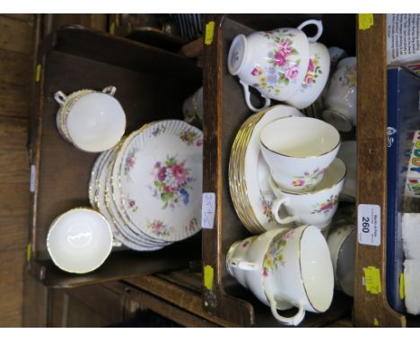 A Hammersley breakfast set of eight cups, saucers and plates, a Duchess part tea service and a Colclough Hedgerow part tea se