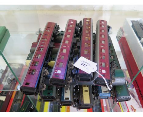 HO Gauge coaches: nine Triang, one Trix Twin, one Bachmann and three Lima (14)