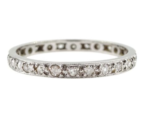 Platinum diamond full eternity ring