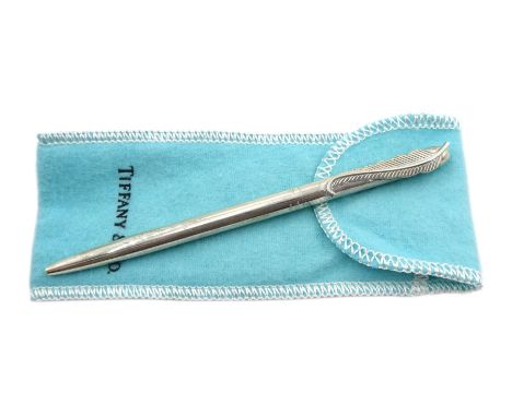 Tiffany silver roller ball pen, stamped Tiffany &amp; Co W, Germany 925 Sterling