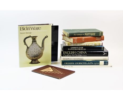 An extensive collection of books relating to the history, manufacturer and collecting of ceramics, to include; specialist wor