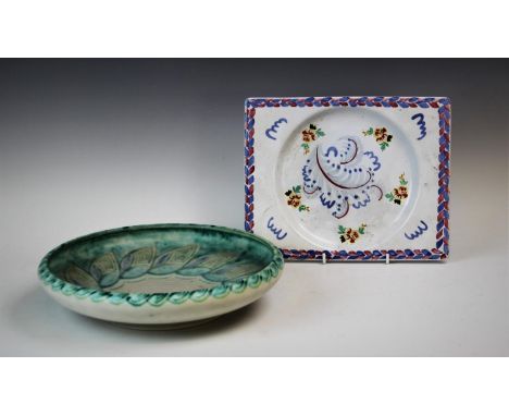 A Pilkington Royal Lancastrian Lapis Ware Bowl, circa 1930s, made by Edward Thomas Radford and painted by Gladys Rodgers, the
