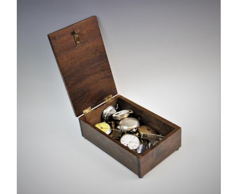 A selection of Victorian and later pocket watches, to include a silver pocket watch, Birmingham 1899, with Roman numeral dial